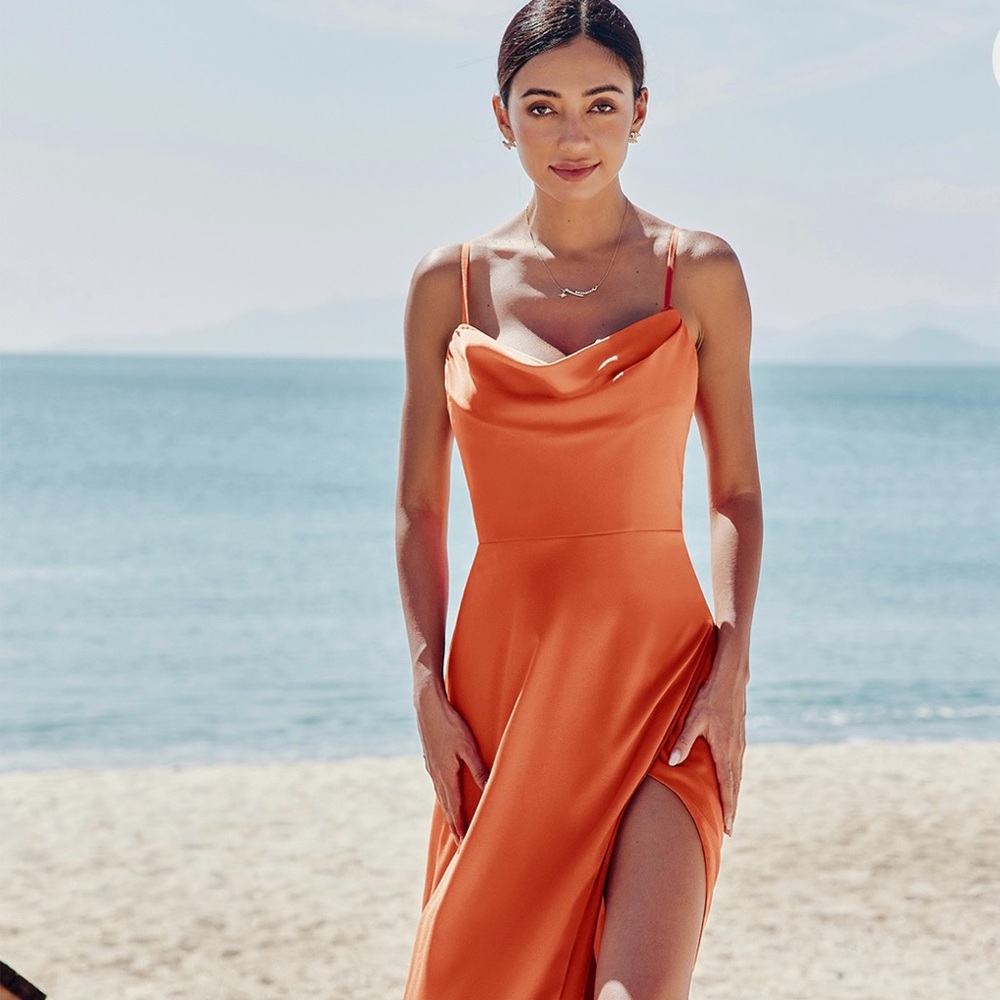Stacees Elegant Strapless Rust Dress Size 6 NWT